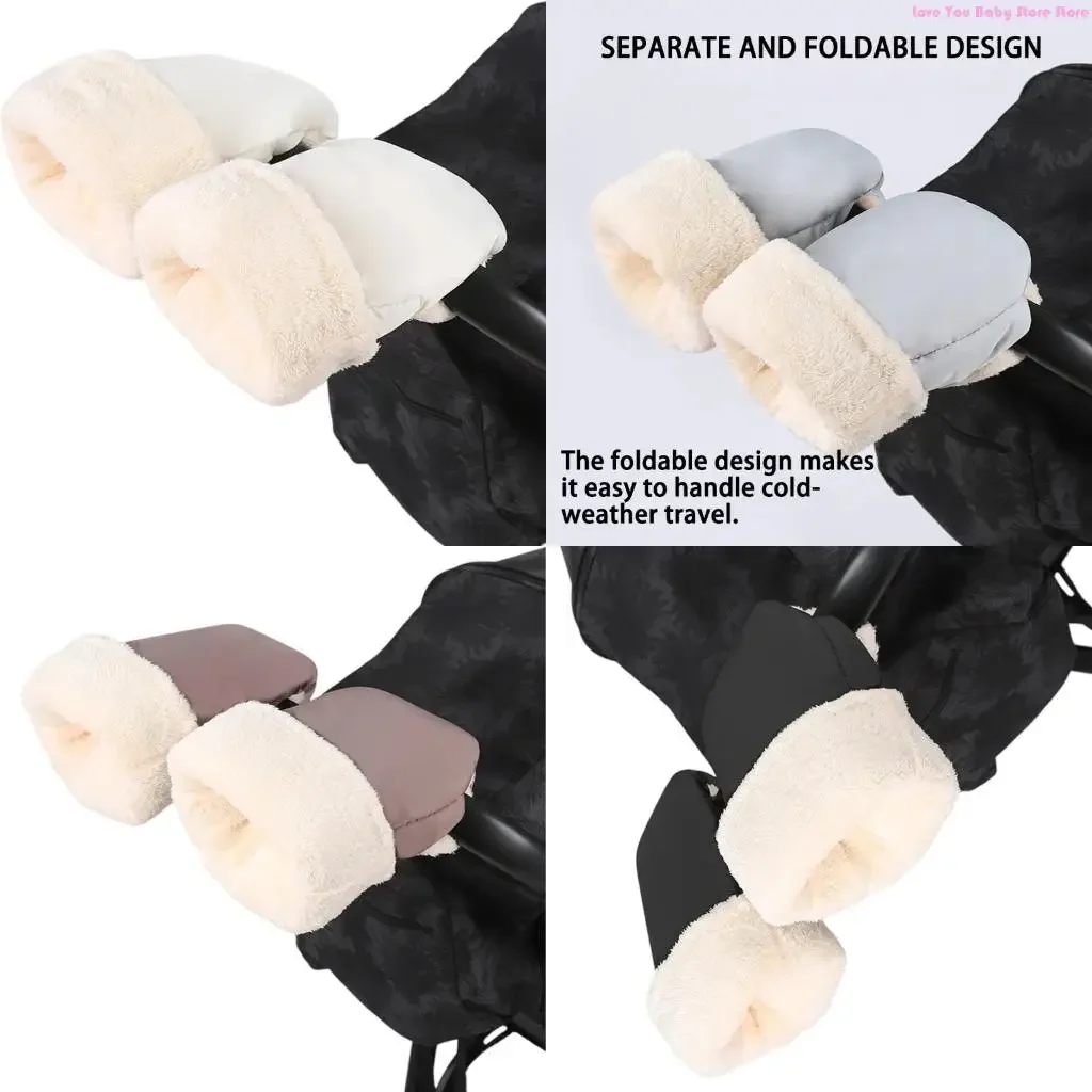 

Pram Hand Muff Strollers Mittens Pushchair Warmer Gloves Waterproof and Windproof Strollers Handmuff 195F
