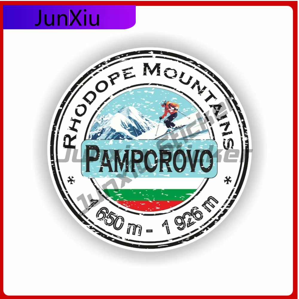 

Pamporovo Rhodope Mountains Bulgaria Ski Snowboard Sticker High Quality Vinyl Decal For Laptop Truck Weatherproof Decoration