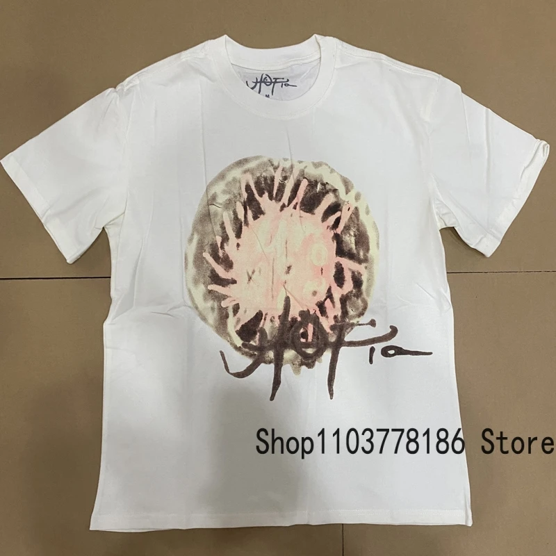 2024 Summer Fashion New Cactus Jack T-shirt Loose Casual Abstract Pattern Letter Logo Print Short Sleeve Cotton UTOPIA Top Tee