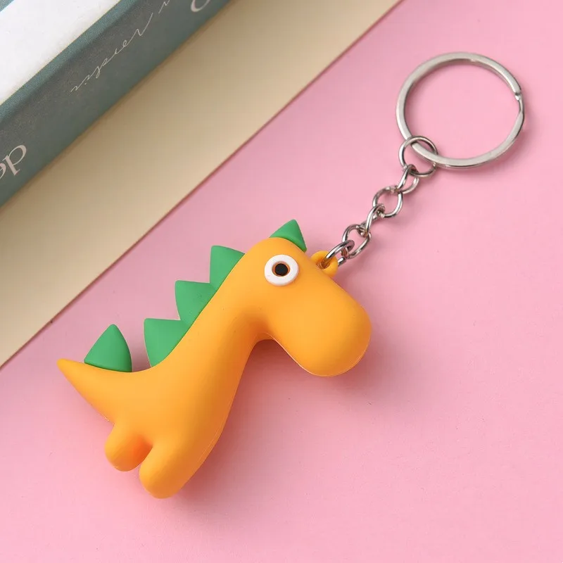 Cartoon dinosaur key ring men\'s and women\'s car bag key pendant