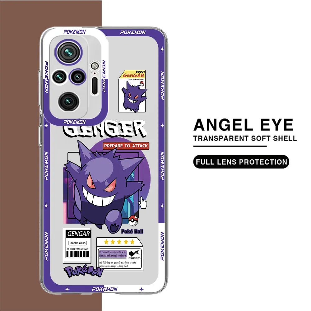 Case For Xiaomi Redmi Note 11 12 Pro 10 Lite 9S 12S 11S 10S Poco X3 NFC 11T Angel Eye Shell TPU Phone Cover Pokemon Gengar Cool image 6