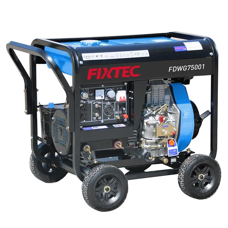 FIXTEC Industrial Quality Electric Starter D iesel Generator 5Kw Portable Silent D iesel Generator Price