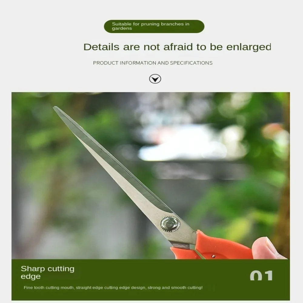 Professional Stainless Steel Garden Pruning Shears Thinning Hand Tools Bonsai Scissors Gardening Tool Fruit Picking Scissors