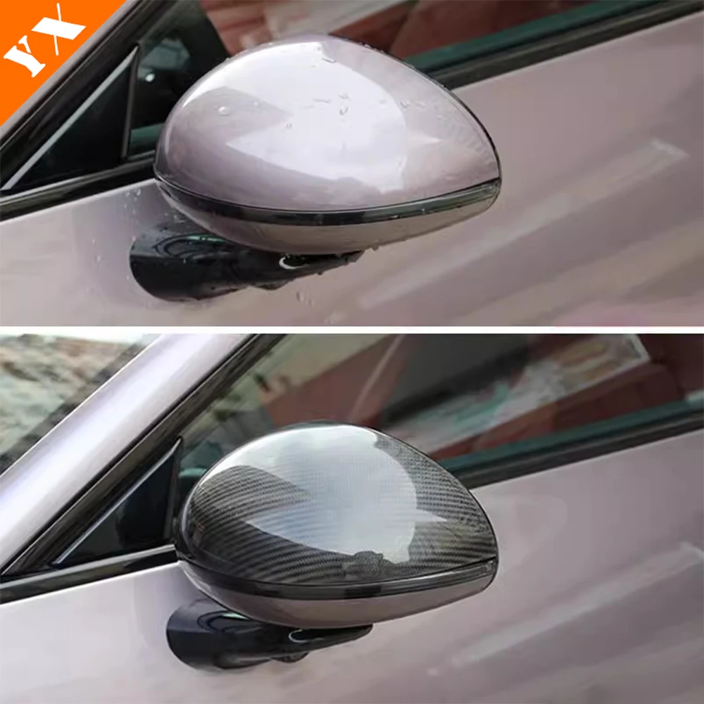 For xiaomi SU7 Pro MAX Accessories 2024 Real Carbon Car Side Door Mirror Rear View Mirror Cover Decor Anti Scratch