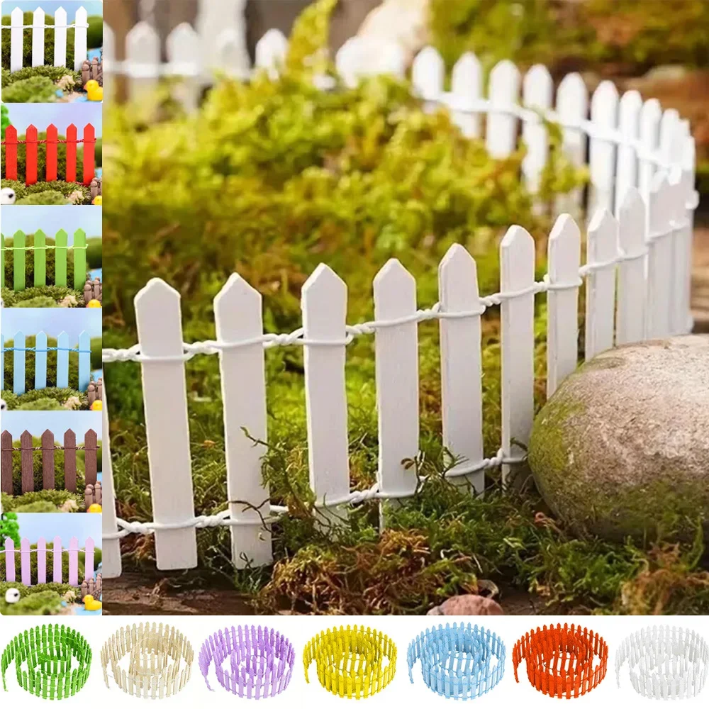 5x90cm Fence Miniature Wood Creative Balcony Landscape Barrier Accessory Indoor Courtyard Home Garden DIY Christmas Decoration