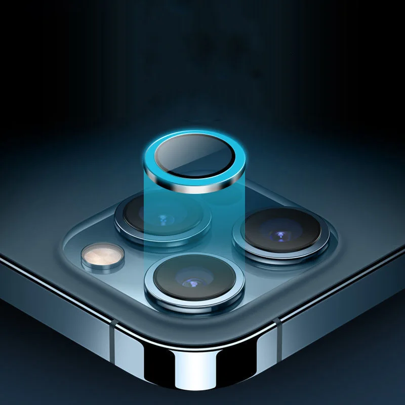 Protector Lente iPhone 13/12 Pro Max – Cristal Templado con Anillo LED - imagen 2