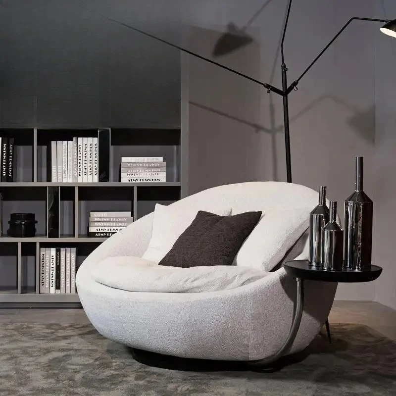 Modern Living Room Fabric Designer Rotating Leisure Chair Armchair Bedroom Game Chair Lazy Sofa Accent Chair