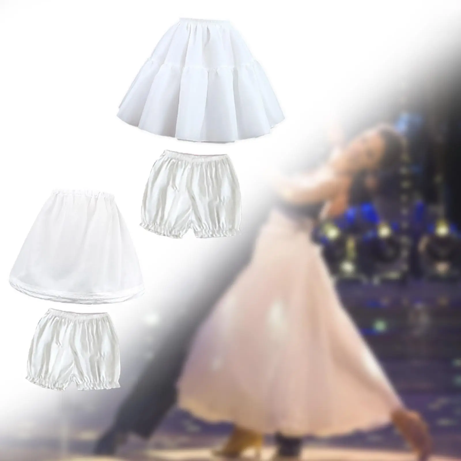 Kurzes Petticoat-Set für Mädchen, leicht, halber Slip für Partyzubehör, Bühnenshow