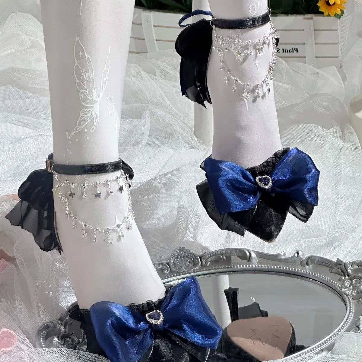 Blue Heels Black Lo… - image