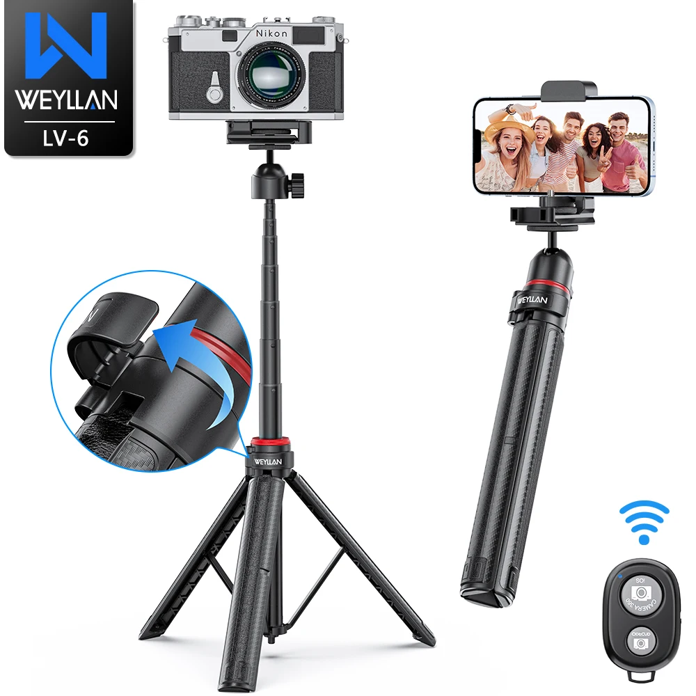 Weyllan-tripé multifuncional para celular, selfie stick, vídeo ao vivo, gravação, foto, pouso