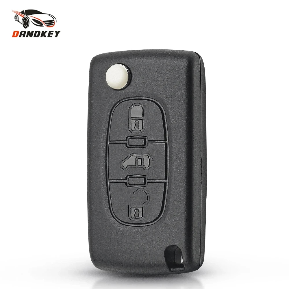 

Dandkey 3-кнопочный чехол для Peugeot Partner Citroen Berlingo HU83 VA2 Blade CE0523 CE0536 флип-чехол для дистанционного ключа автомобиля, брелок для доставки