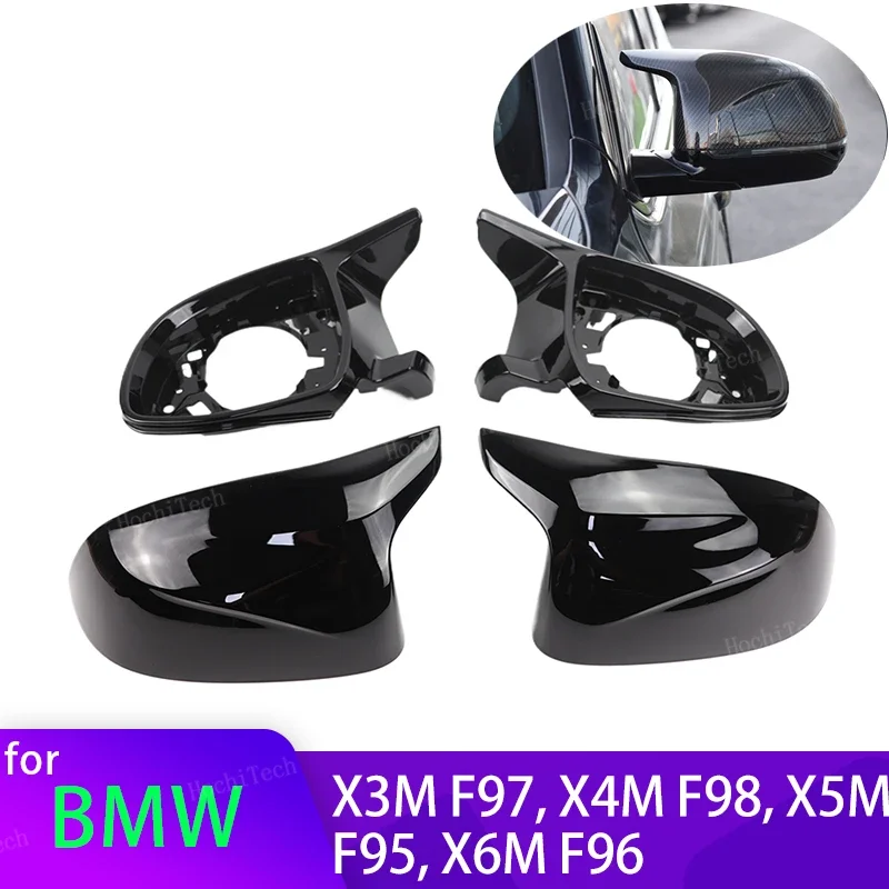 4 stücke Carbon Fiber Look schwarz Seitens piegel Abdeckung Ersatz für BMW x3m f97 x4m f98