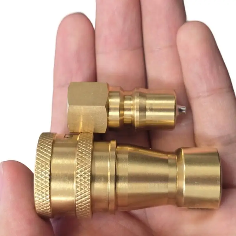 Pack of 4 Global 1/4 Foot Tall Pressure Bronze Quick Separate Couplers Developed for Strong Applications Direct current and M4YD