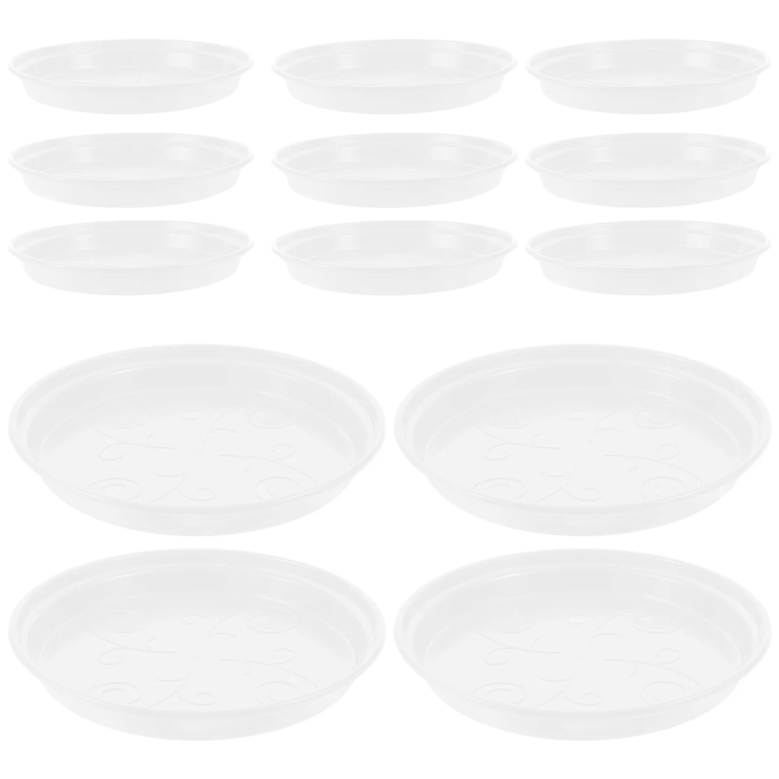 

20pcs White 180mm Plant Saucers Round Shaped Flower Pot Trays Indoor Drainage Base Drip Tray No Holes Multi Use