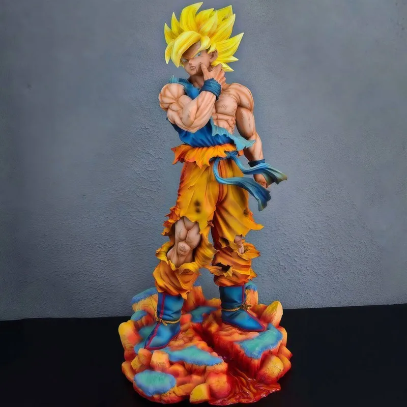 

Фигурка Сон Гоку из Dragon Ball Z с подставкой, Супер Сайян, ПВХ, 38 см/14,96 дюйма, коллекционная модель, игрушка, подарок