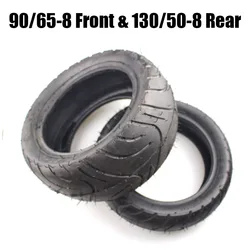 130/50-8 Rear & 90/65-8 Front Wheel Tubeless Tire Vacuum For Bike Z50 Z50J Electric Scooter Pocket Bike
