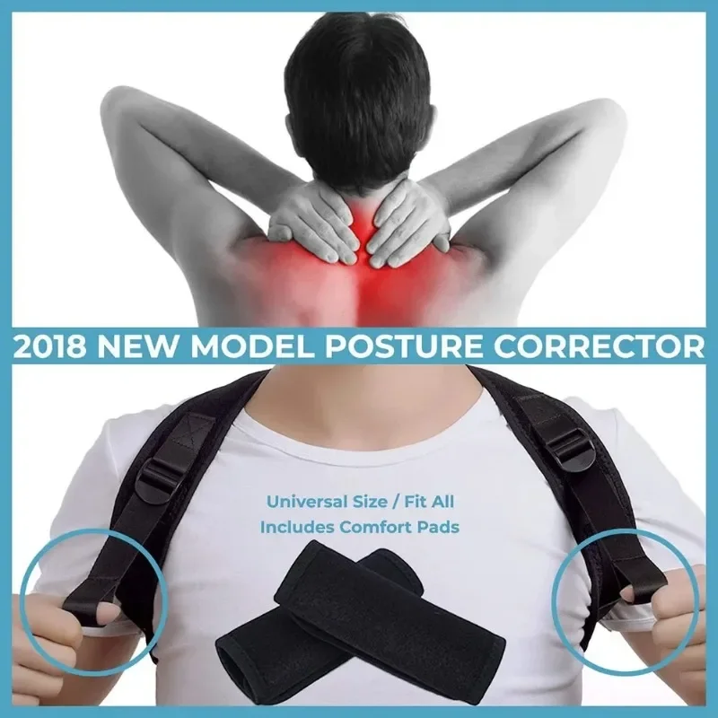 Ceinture de posture ajustable pour hommes et femmes, dispositif de correction de la clavicule, dos invisible, anti-bossu assis