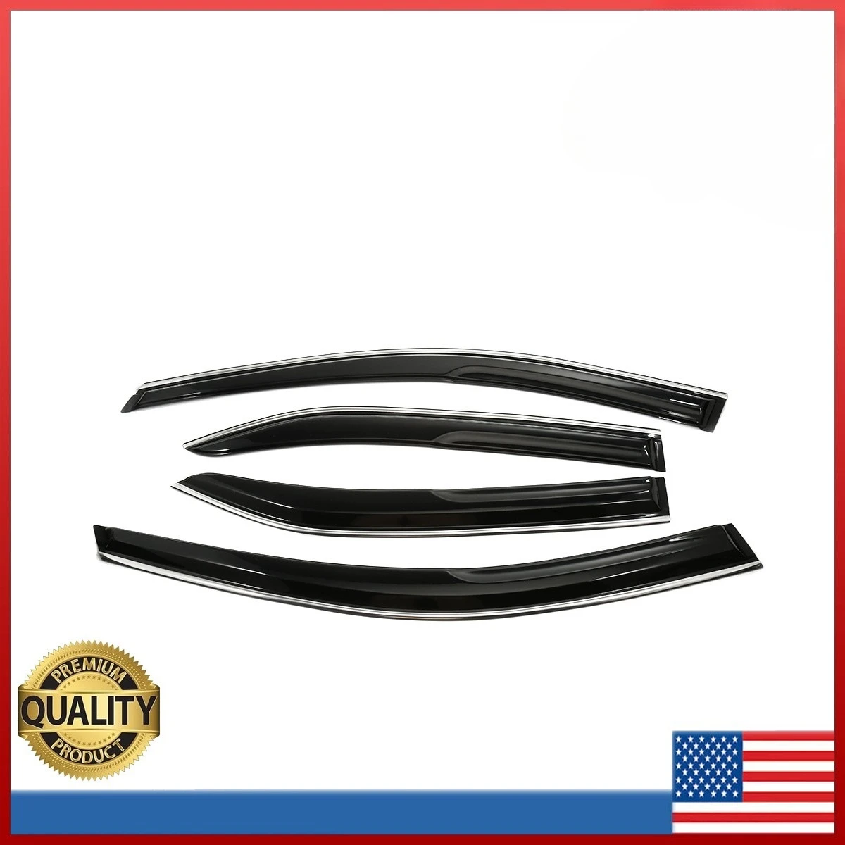 

For 2007-2011 Toyota Camry JDM 3D Wavy Mugen Style Window Visor Vent Rain Guards