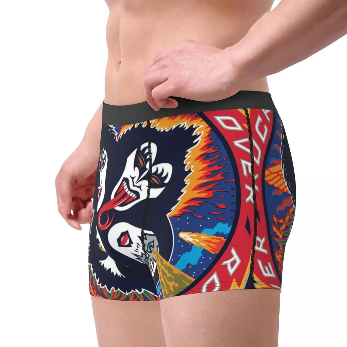 Kiss Band Underwear Kiss Band Fans Pouch Trenky Boxer Shorts Printing Shorts Briefs Comfortable Man Underpants Plus Size 2XL