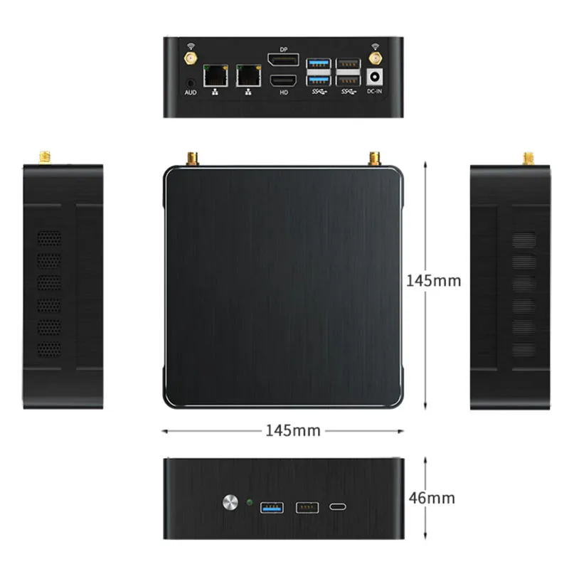 Partaker 12.a generación Intel i9 12900H i7 1260P i5 1235U Mini PC para juegos Windows 11 PCIE4.0 Dual LAN 2,5G Mini computadora para juegos WiFi6