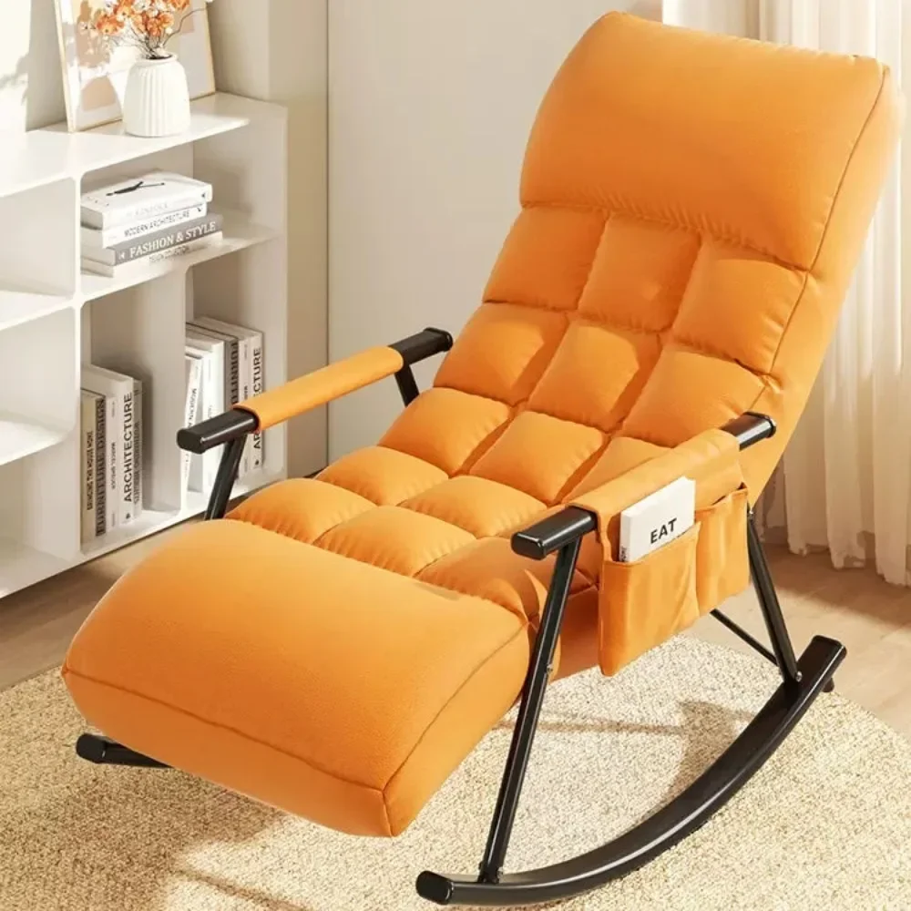 Comfortable Rocking Chair Technology Cloth Detachable Washable Leisure Lunch Break Lounge Chairs Home Balcony Leisure Chair Sofa