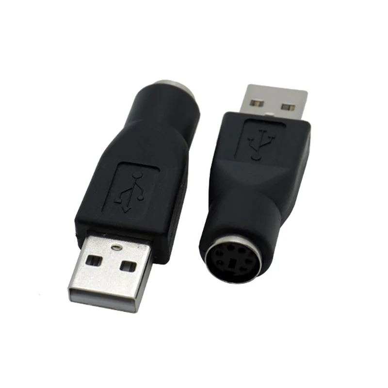 

PS2 to USB Convert Adapter 2-5pcs Mouse Keyboard Connector PS2 Female Plug to USB Male Plug Computer Cable Extend Adapter