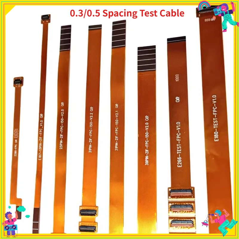 

1Pcs 0.3/0.5 Spacing Test Cable 13/25/31/39/45 Pin Core BTB with ZIF Connector Extension Adapter Wire Connectors
