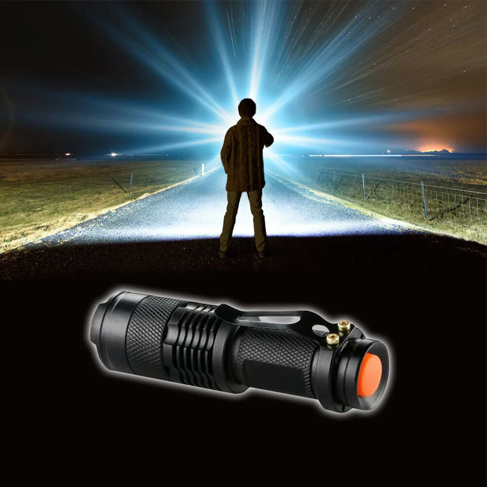 Torch Flashlight Small Tacticals Thickened Plastic Outdoor Tools Pocket Powerful LED 1000Lumens Bushcraft Tool