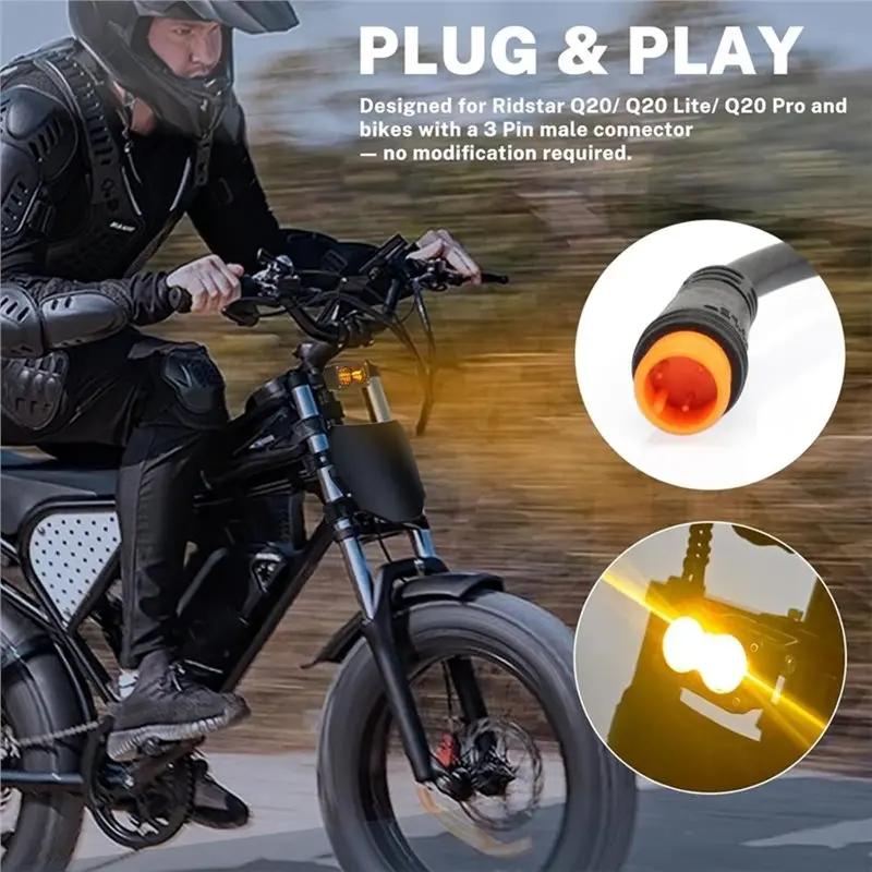 For Ridstar Q20/Q20 Lite/Q20 Pro 20W LED Headlight Upgrade Kit-Plug-And-Play Design, 6000-6500K Yellow Light