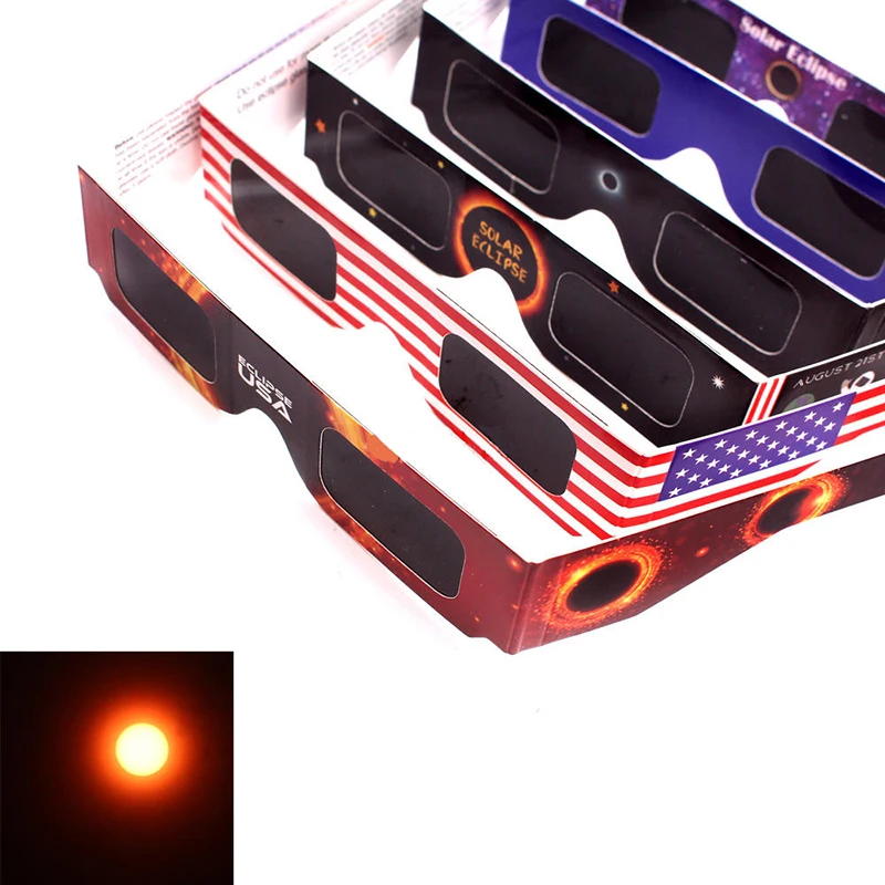 Sun Viewing Glasses Solar Eclipse Glasses Safety Viewing Block For Harmful Uv Light Lightweight Unisex Translucent