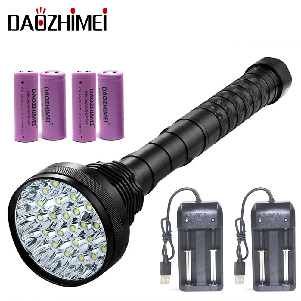 8000 lumens High Power LED flashlight 24xT6 Hunting tactical Lights Lamp outdoor camping LED Flashlights Flash Light lantern