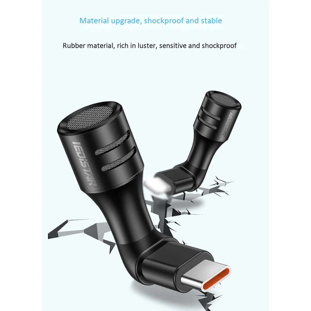 Ledistar ไมโครโฟนคอนเดนเซอร์สำหรับสมาร์ทโฟน, ไมค์มินิลดเสียงรบกวนได้ไวต่อการ TYPE-C อินเตอร์เฟซ