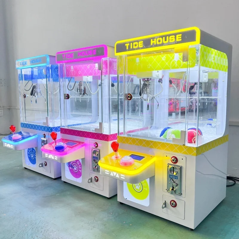 

Factory Wholesale Coin Operated Small Arcade Game Mini Plush Toy Gift Crane Claw Machine with Bill Acceptor