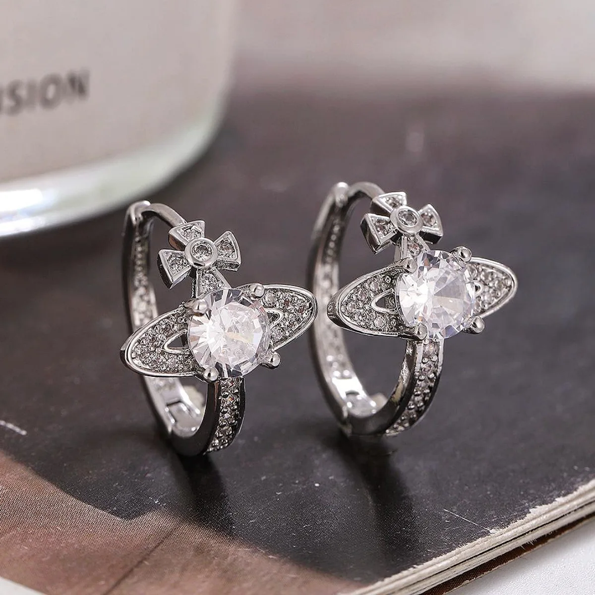 1pr حلق كوكب أقراط متفجرة أقراط دائرة أقراط نسائية ملمس ممتاز