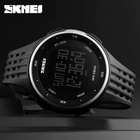 SKMEI 1219 Mens Ladies Digital Clock Relogio Masculino Outdoor Sport Watches Men Women Waterproof LED Sport Military Watches