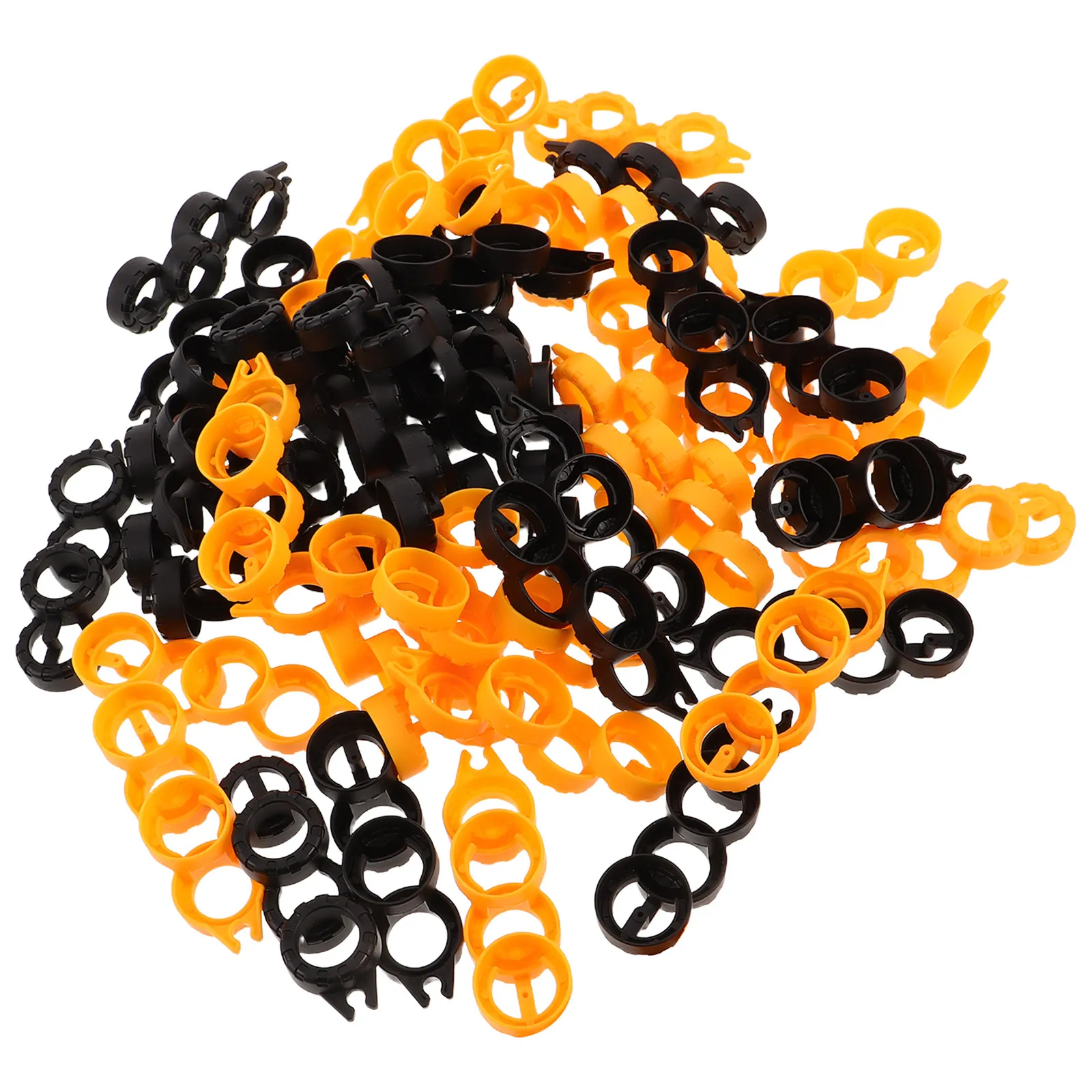 

50Pcs Rc Drift Track Barriers Plastic Roadblock Set Yellow Black Mini Rc Drift Runway Portable Indoor Racing Course Decorative