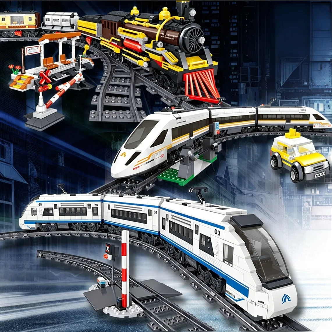 Renewable Energy Lego - City Power High-speed Railway Fuxing Hexie