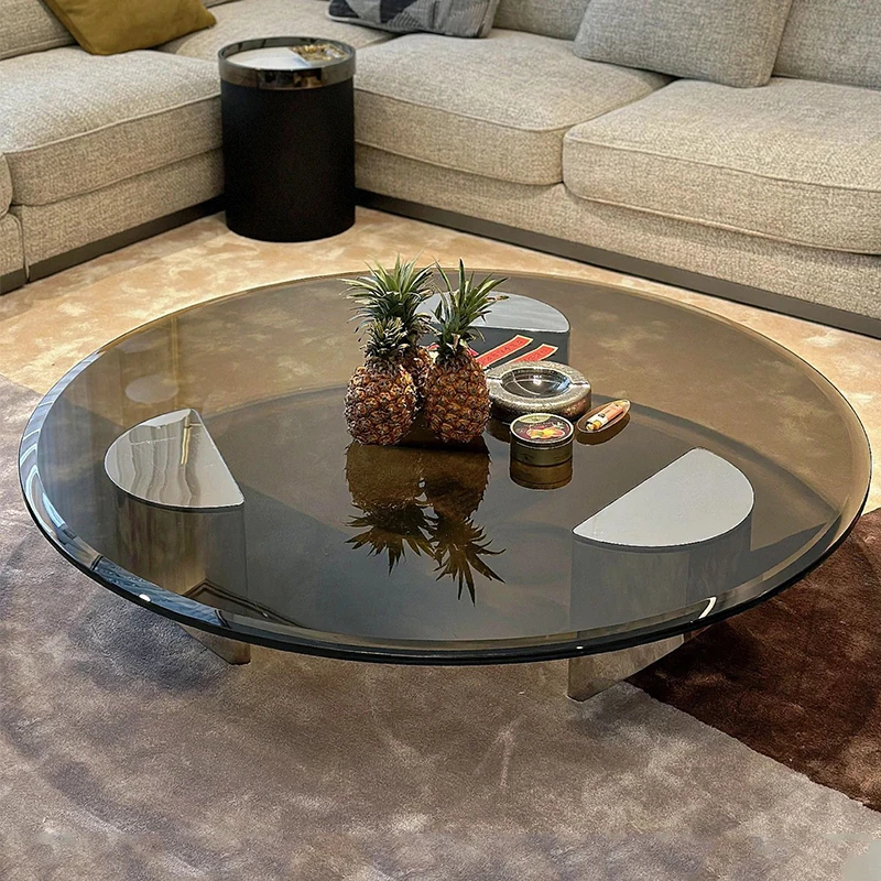 

Glass Luxury Coffee Table Modern Decoration Living Room Designer Books Kitchen Side Table Writing Mesa Auxiliar Home Furniture