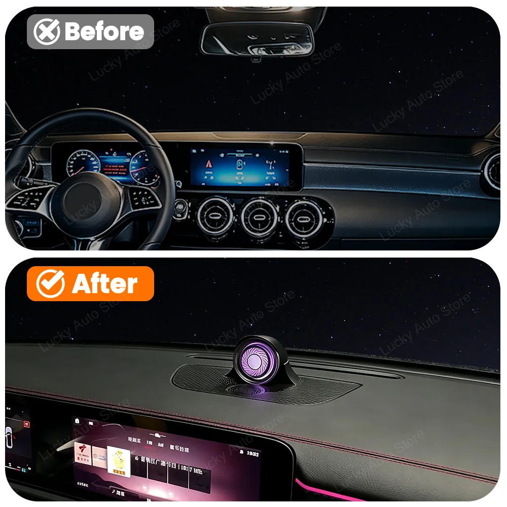 For Mercedes Benz A Class W177 Car Audio 4D Tweeter Ambient Light LED Mid-High Frequency Speaker Mounted Sound System Car