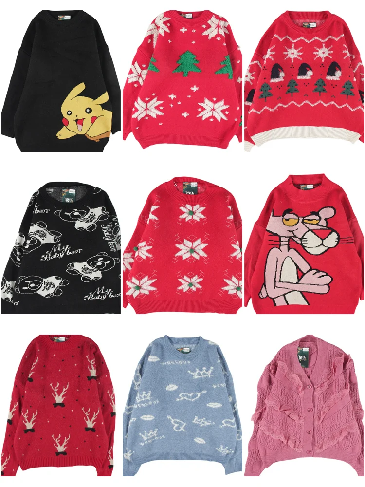 

Винтажный свободный крой ex Fair Isle шерстяной свитер с узором, осень-зима, модный свитер Long Sve round Ne