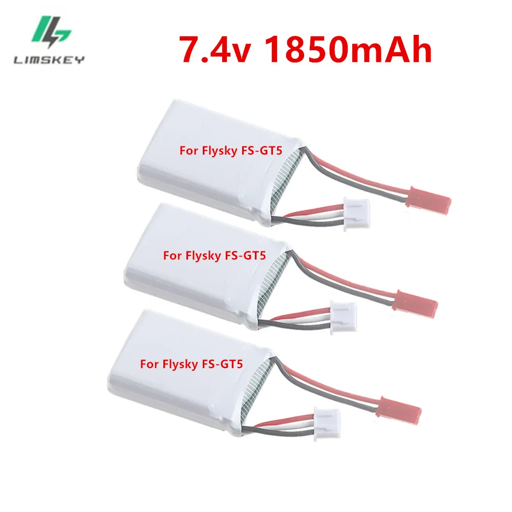 Batterie Lipo 7.4V 1850mAh pour émetteur Flysky FS-GT5 G7P, modèles RC, pièces, accessoires de jouets, batterie au Lithium Rechargeable 7.4v