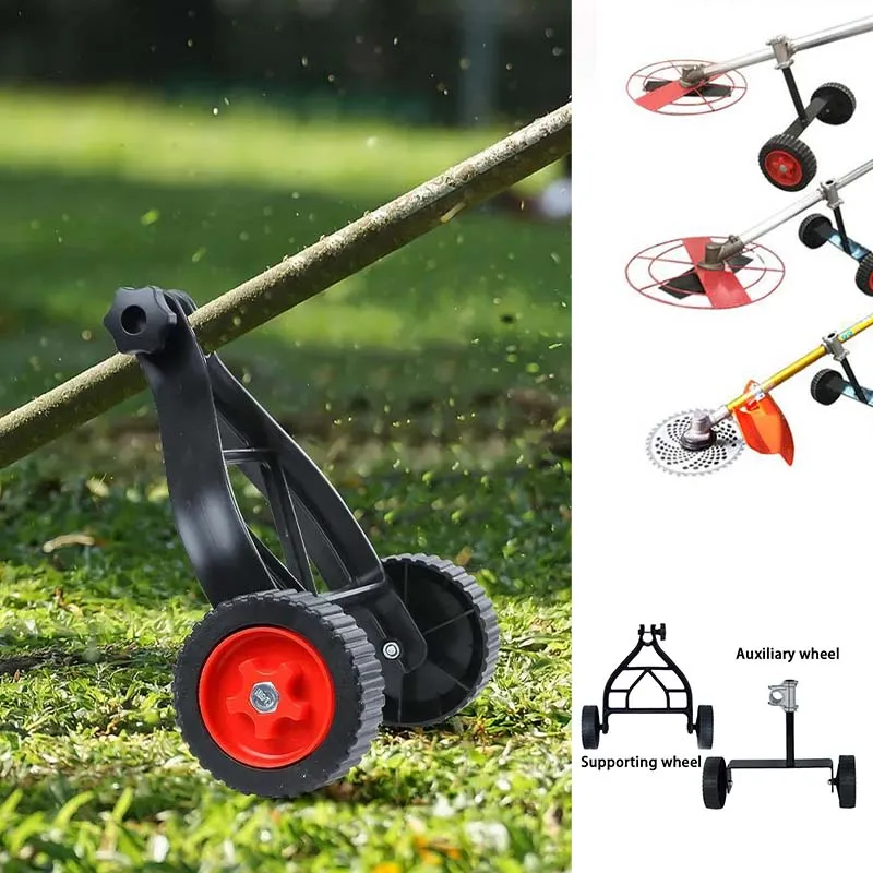 Lawn Mower Support Wheel Adjustable 26 to 28 mm Lawn Mower Brush Cutter Auxiliary Wheel Garden Tools Accessories