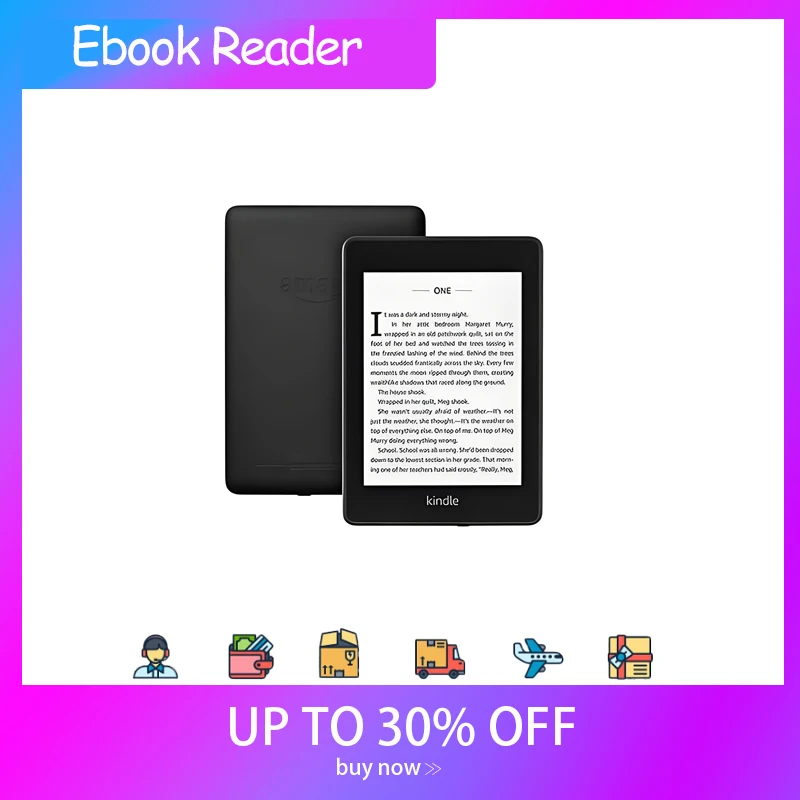 Kindle Paperwhite 6in 4GB E-Reader E-Ink Book