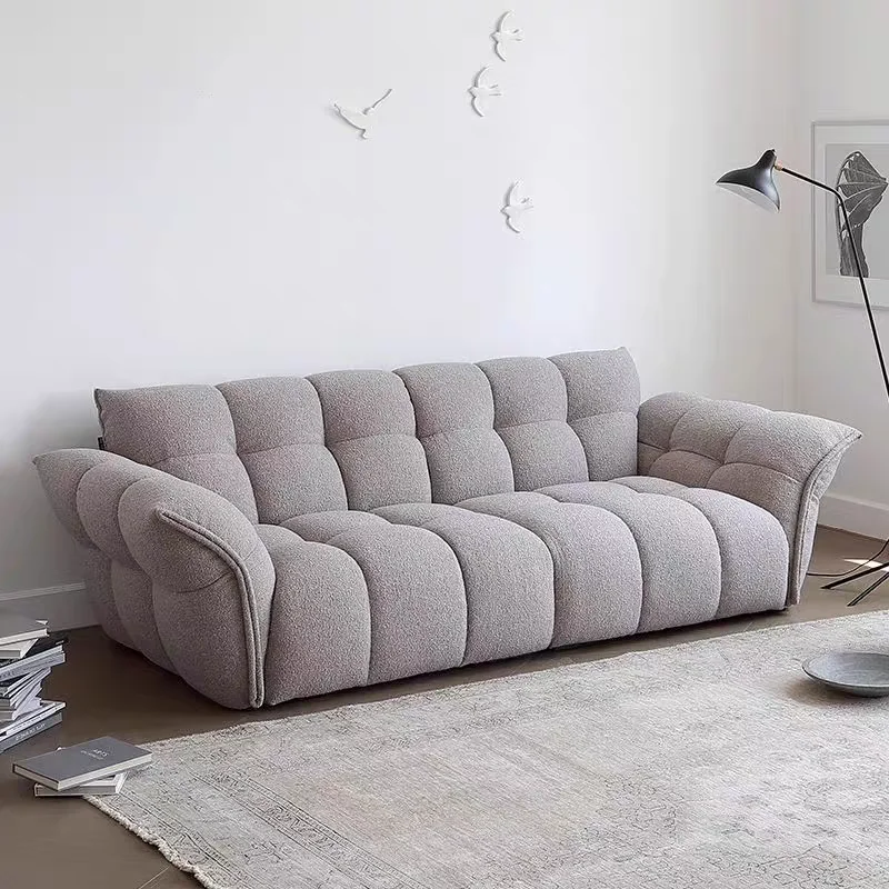 Cute Comfortable Luxury Couches Nordic Square White Wood Puff Living Room Sofa Modern Designer Woonkamer Banken Home Furniture