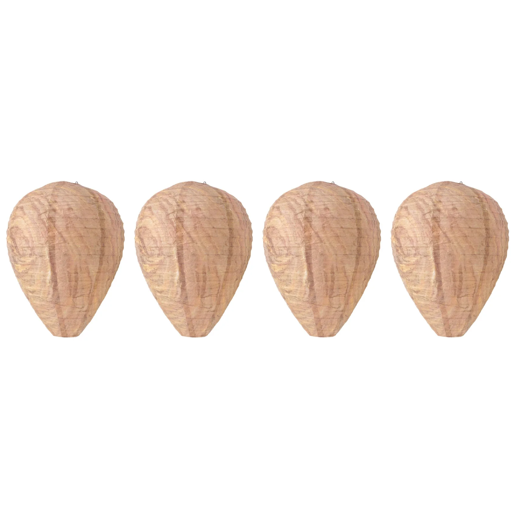 4PCS Wasp Nest,Decoy Hanging Fake Wasp Nest Paper Decoy Safe Fake Trap Effective Eco Friendly Paper Wasp Nest for Garden