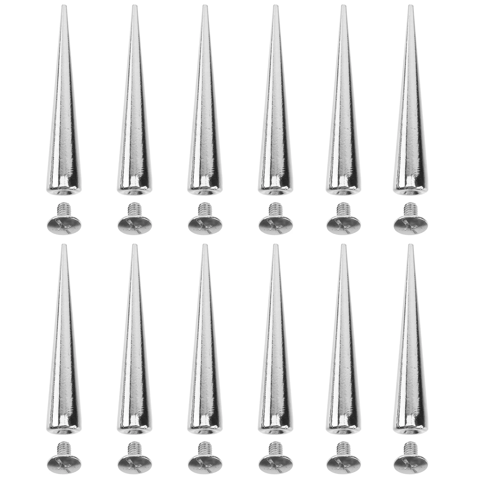 10 pçs acessórios de rebite grandes punk picos cone studs liga cone unhas botões para sacos sapatos projetos