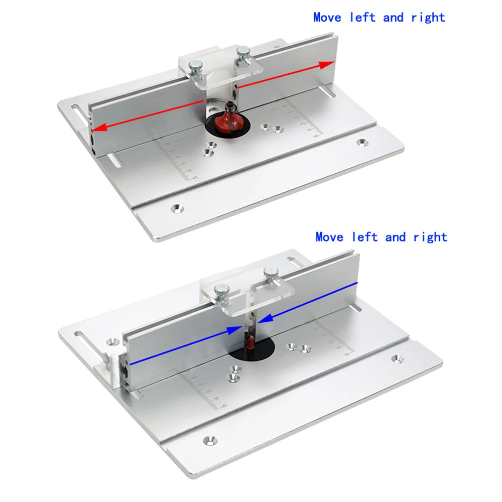 Router Table Insert Plate Woodworking Benches Table  Aluminium Insert Trimmer Guide Aluminium Profile Fence Sliding Brackets