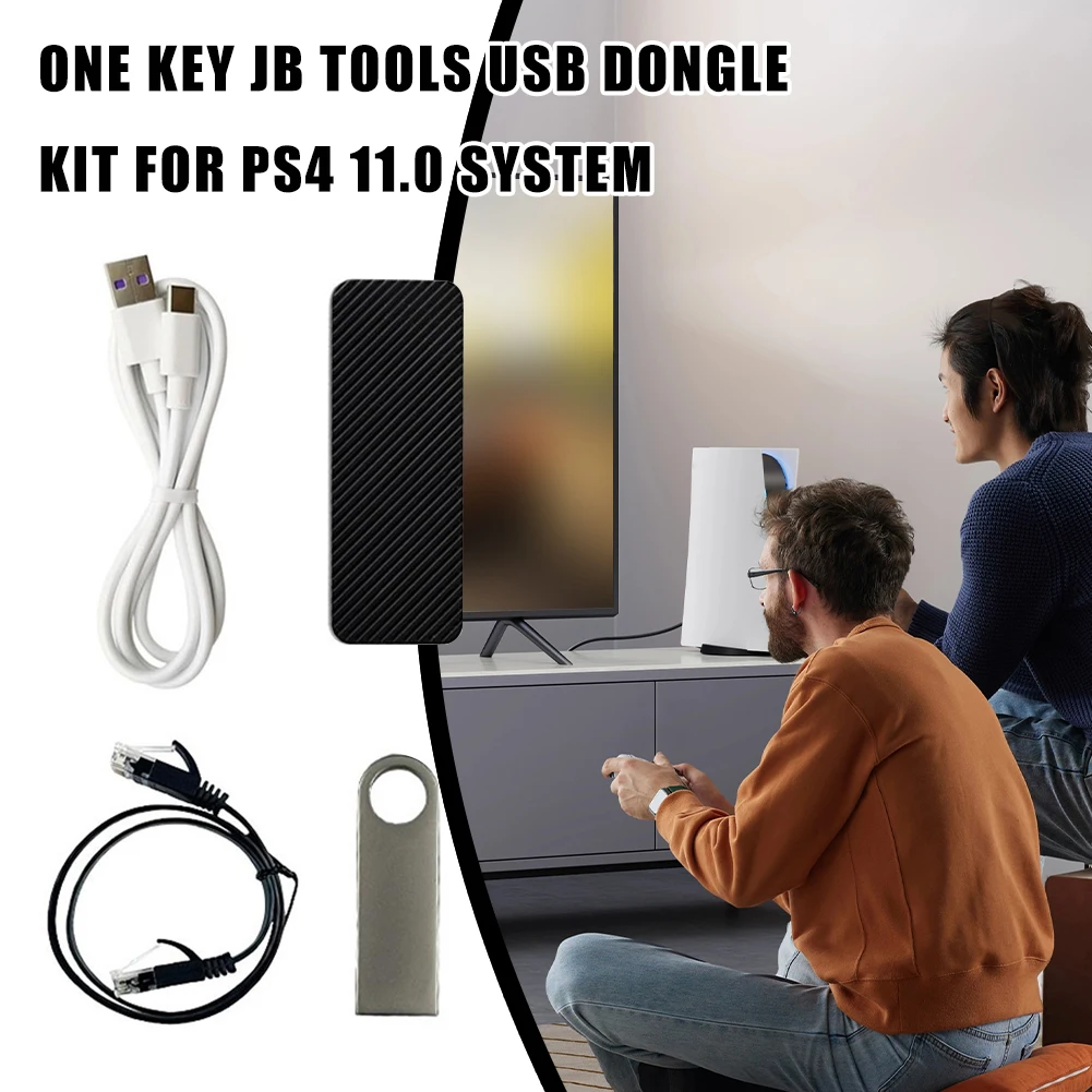 One Key JB Tools USB Dongle JB USB Adapter With Ethernet Type-C Cable For PS4 11.0 FW System