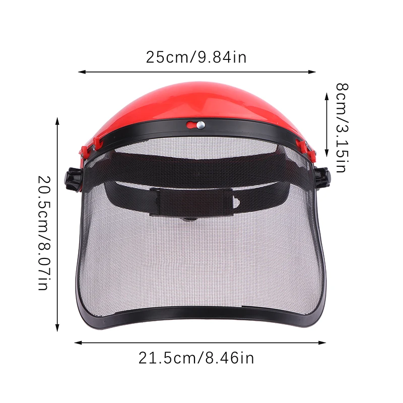 Adjustable Chainsaw Helmet New Splash Prevention Sponge Lining Protective Mask Large Mesh Metal Mesh Safety Helmet Outdoors