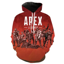 Gra Apex Legends drukowanie 3D Y2k Streetwear bluzy w stylu Harajuku z długim rękawem Hip Hop dziecięca bluza z kapturem swetry odzież Cosplay